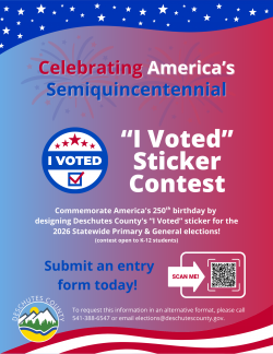 Deschutes County Launches 2026 “I Voted” Sticker Contest for Students