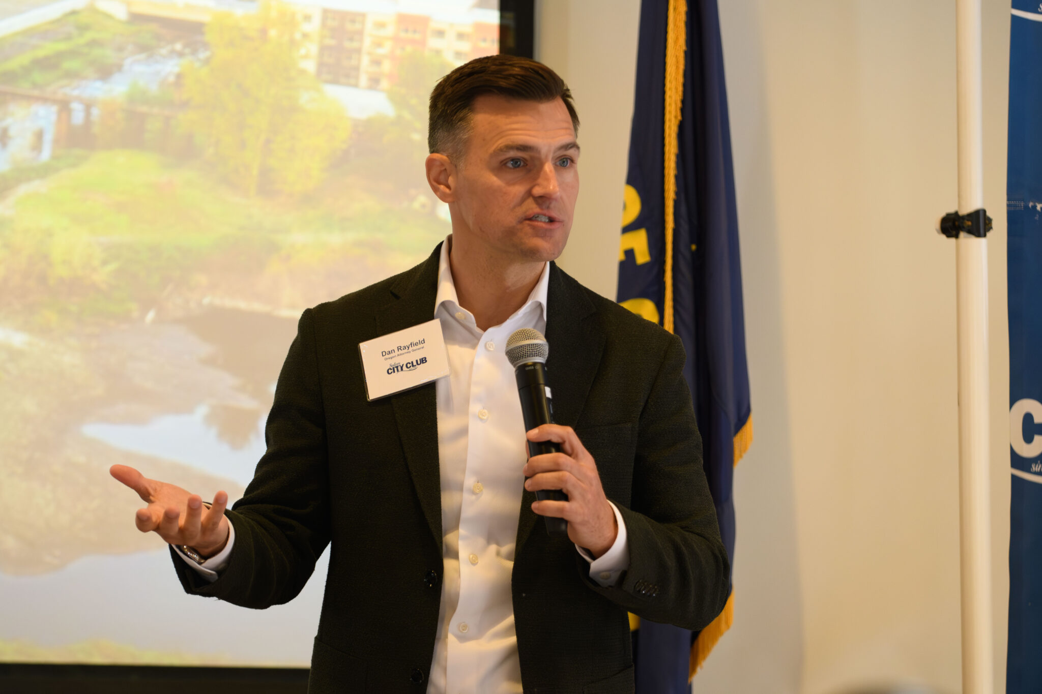 Oregon AG Rayfield Highlights Federal Lawsuits, Consumer Protection at Salem City Club