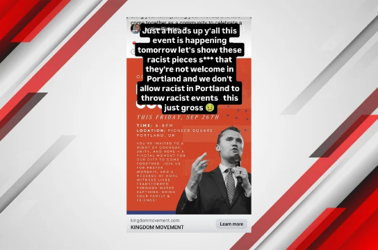 Portland Antifa Member Urges Disruption of Memorial and Worship Event