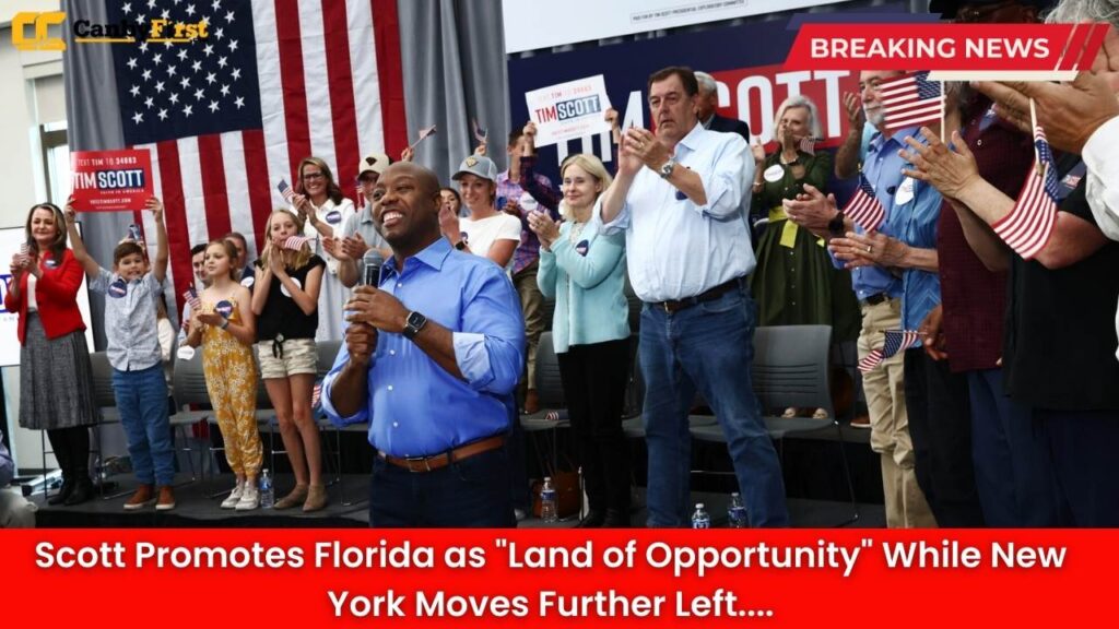 Scott Promotes Florida as "Land of Opportunity" While New York Moves Further Left