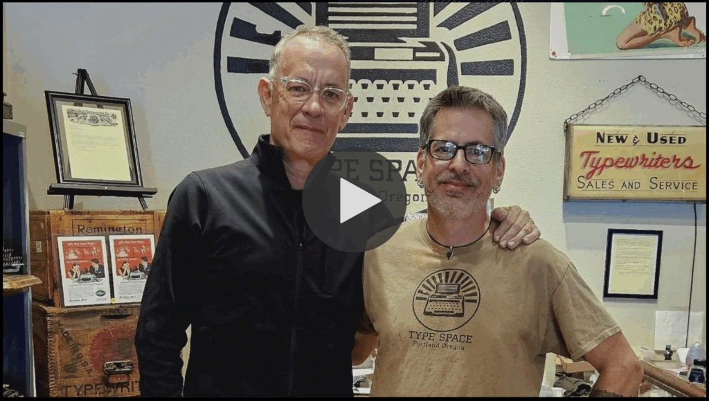 Tom Hanks Makes Good on Promise to Portland Typewriter Shop