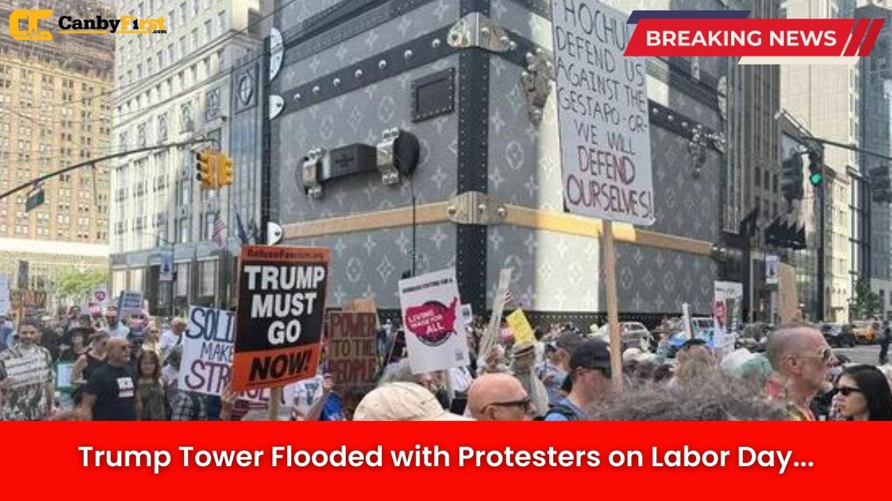 Trump Tower Flooded with Protesters on Labor Day