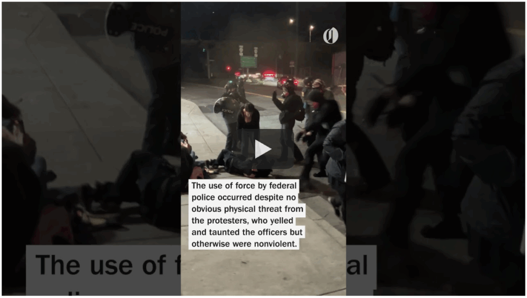 Video Shows Federal Agents Striking, Spraying Nonviolent Portland Protesters