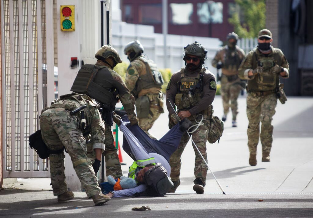 Blind Protester Dragged and Detained by Federal Agents Claims He Was Targeted for His Disability