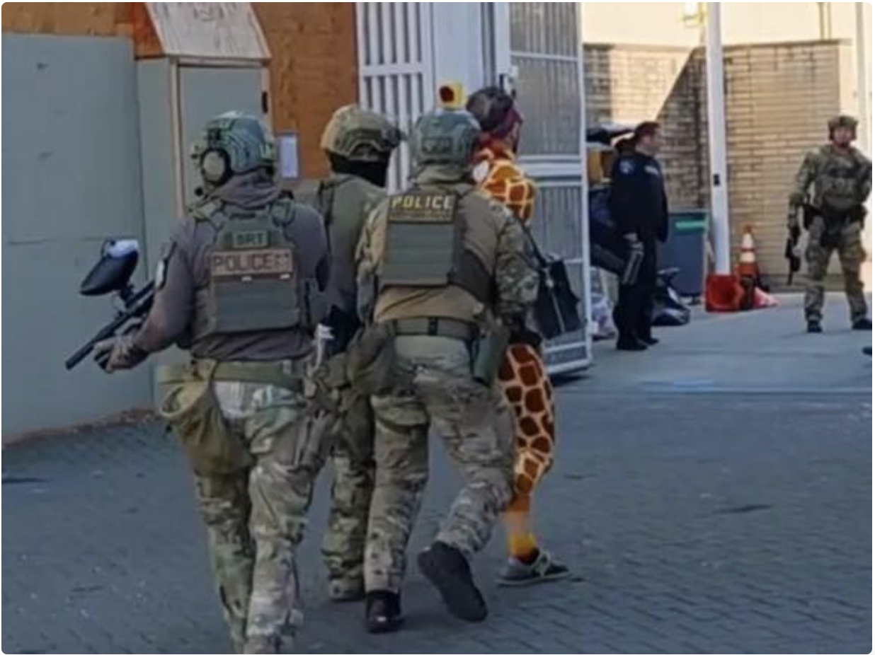 Feds Explain Arrest of Comedian Dressed as a Giraffe Outside Portland ICE Facility