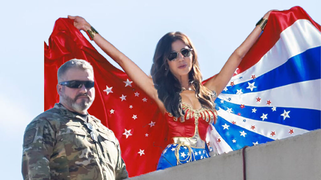 Kristi Noem Strikes Superhero Pose on Portland ICE Building in Over-the-Top Photo Op