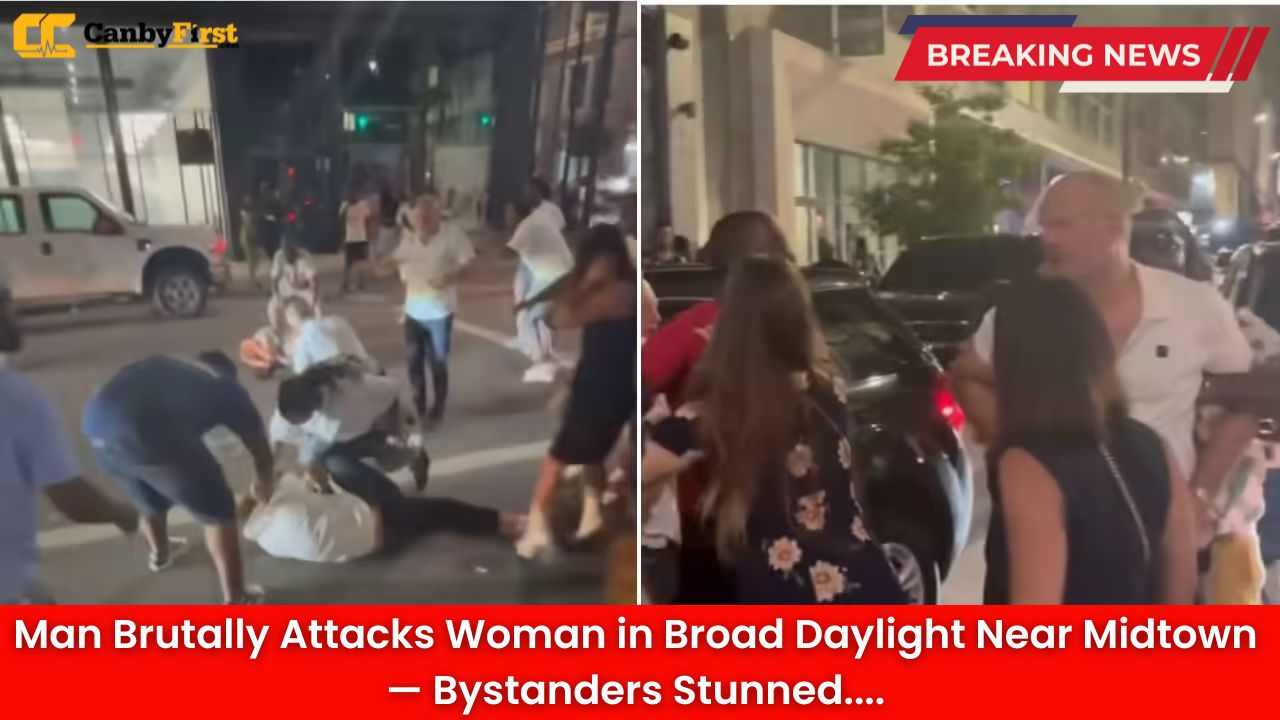 Man Brutally Attacks Woman in Broad Daylight Near Midtown — Bystanders Stunned