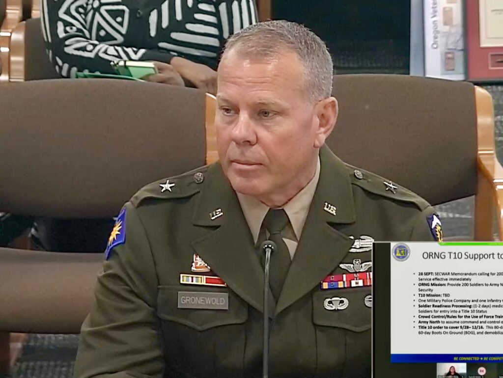 Oregon General’s Testimony on Guard Troops Protecting Protesters Gains Online Attention