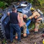 Three Hospitalized After Two-Car Crash Sends Vehicles Down Embankment Near Sauvie Island