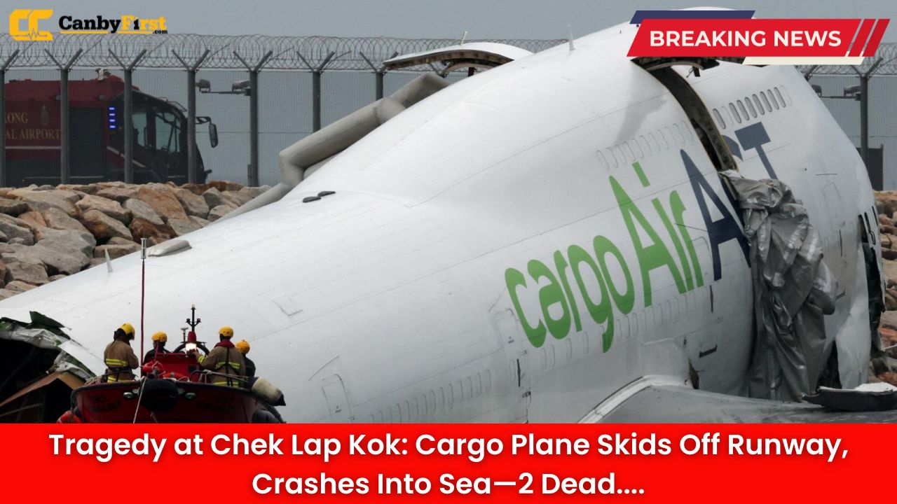Tragedy at Chek Lap Kok: Cargo Plane Skids Off Runway, Crashes Into Sea—2 Dead