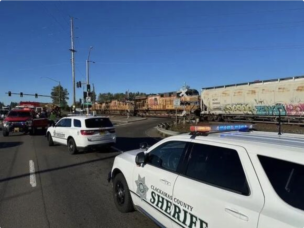 Train Collides with Logging Truck Near Canby, Causing Major Road Closure