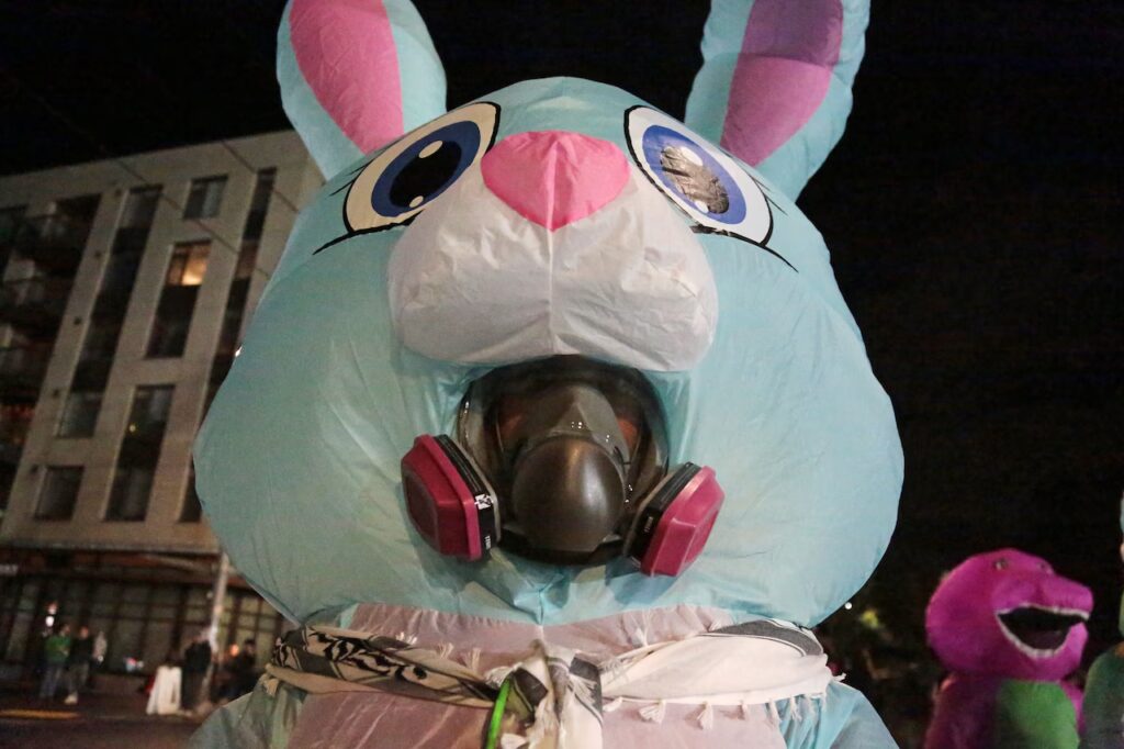 Why Portland ICE Protesters Are Showing Up Dressed as Giant Inflatable Animals