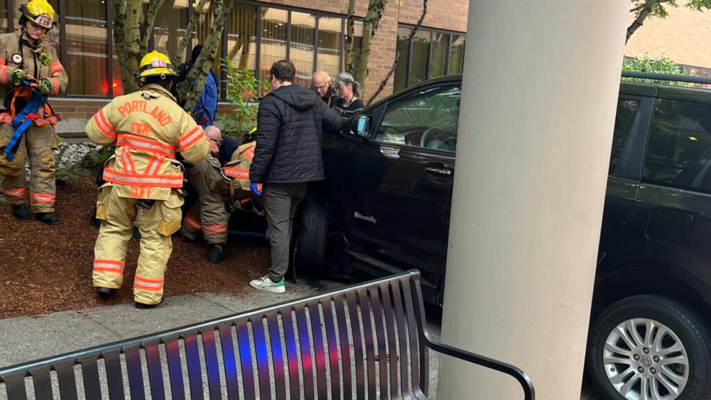 Woman Seriously Injured After Van Crashes Into Bench Outside Northeast Portland Hospital