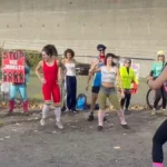 Neon-Clad Protesters Bring 80s Jazzercise Energy to Portland ICE Facility